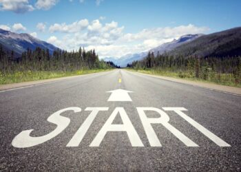Start line on the highway