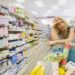 frustrated shopper at grocery store