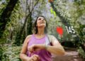 runner checks her biodata on smartwatch