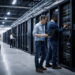 Experts checking Coreweave servers on data center