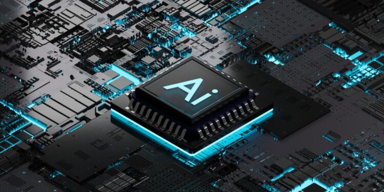 chip glows with a blue AI