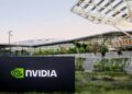 Nvidia logo at company headquarters